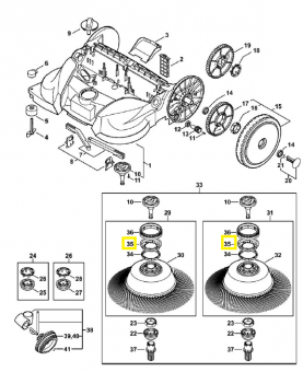 Bague de support 4860-732-3302. Pièce détachée Stihl / Vicking