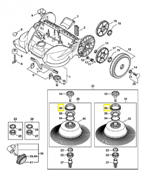 Vis sans fin 4860-732-3600. Pièce détachée Stihl 