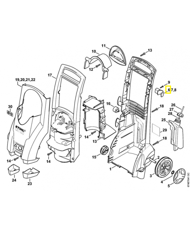 Support 4743-792-0200. Pièce détachée Stihl 