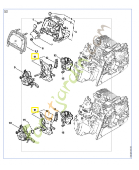 Support de carburateur 1139-120-0901. Pièce de rechange Sithl / Vicking