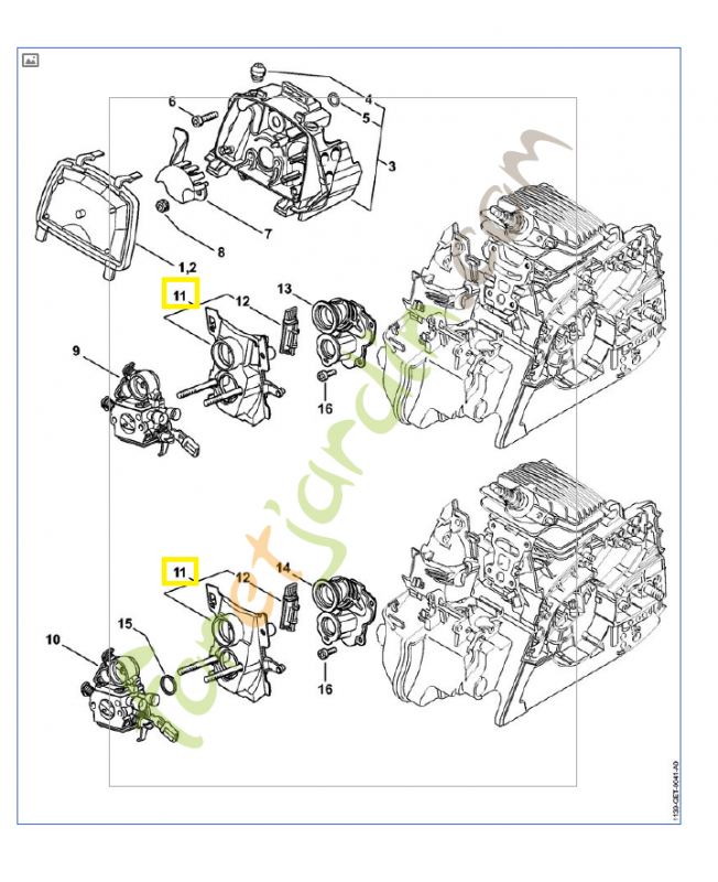 Support de carburateur 1139-120-0901. Pièce de rechange Sithl / Vicking Support de carburateur 1139-120-0901. Pièce de rechange Sithl / Vicking