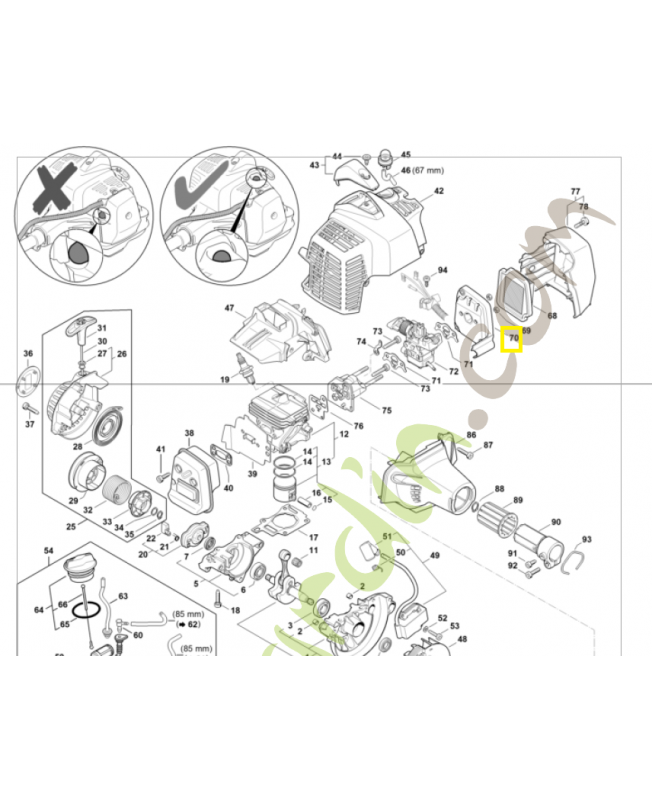 Boitier de filtre 4149-140-2801. Pièce détachée Stihl