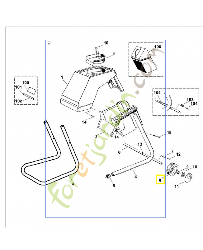 Roue d 180 6005-704-0801. Pièce de rechange Sithl 
