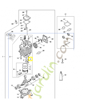 Soupape échappement 4282-025-1903. Pièce de rechange Sithl / Vicking