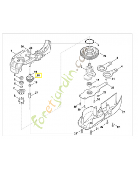 Roue dentée 6460-640-7500. Pièce de rechange Sithl / Vicking