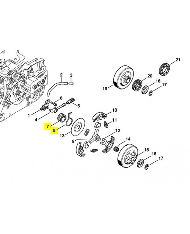 Vis sans fin 1133-640-7100. Pièce détachée Stihl Vis sans fin 1133-640-7100. Pièce détachée Stihl