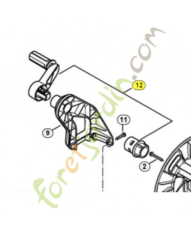 Manivelle 4768-790-7402. Pièce détachée Stihl / Vicking
