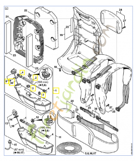 Réservoir d'essence 4282-350-0407. Pièce détachée Stihl