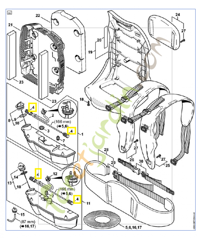 set de crépine d'aspiration 4282-007-3600 - Pièce détachée Stihl / Vicking