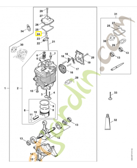 Ecrou securite m5 4180-038-2700. Pièce de rechange Sithl / Vicking