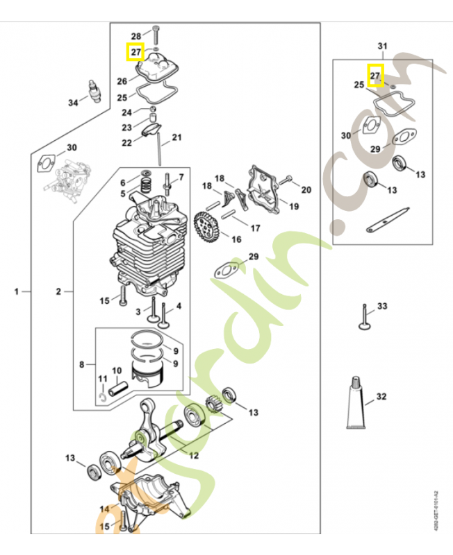 Anneau de joint 5x9x1 9636-815-0270. Pièce de rechange Sithl / Vicking