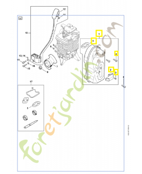 Silencieux br 500 4282-140-0602. Pièce de rechange Sithl / Vicking