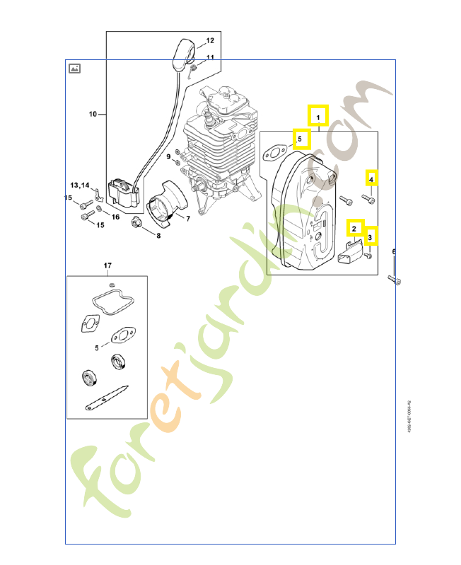 Silencieux br 500 4282-140-0602. Pièce de rechange Sithl / Vicking