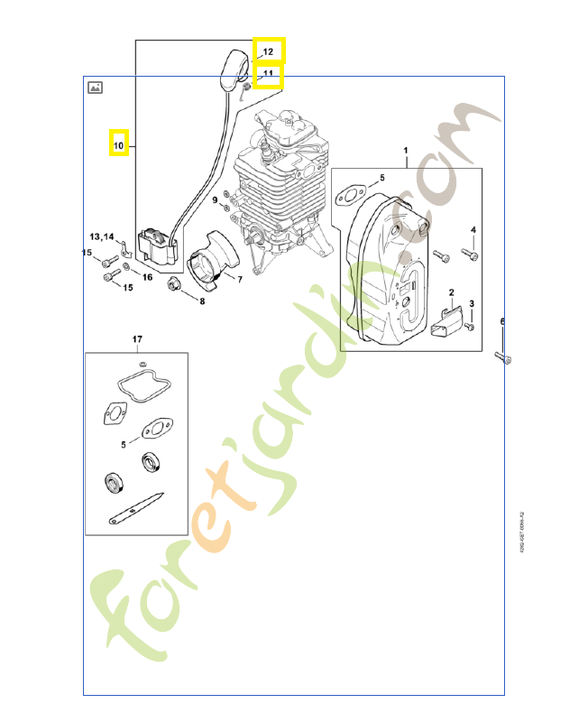 Module d'allumage br 500 4282-400-1310. Pièce détachée Stihl 