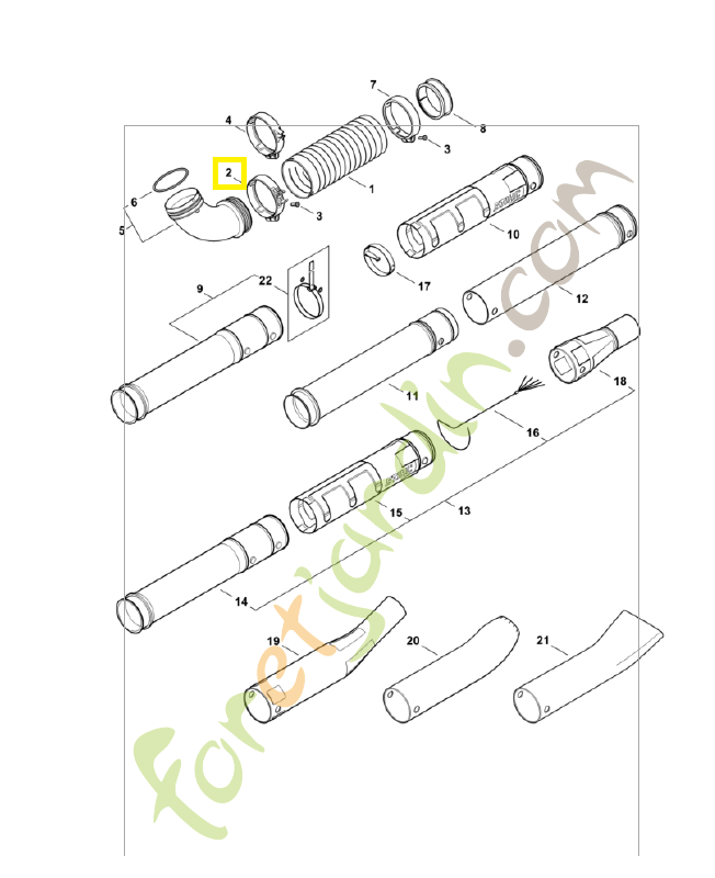 Collier de serrage 4282-708-8706. Pièce détachée Stihl / Vicking
