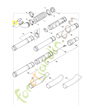 Joint torique 85x3,5 9645-945-8645. Pièce de rechange Sithl / Vicking