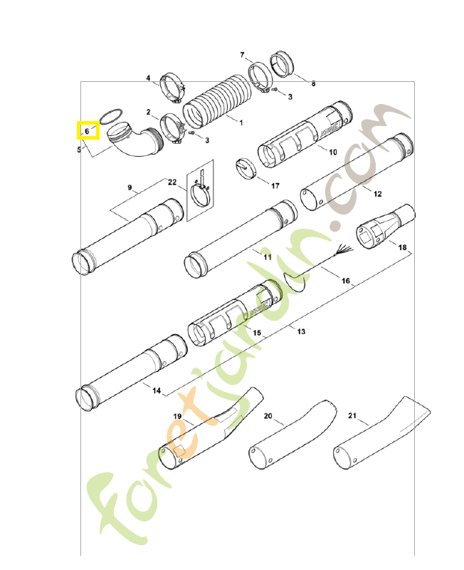 Joint torique 85x3,5 9645-945-8645. Pièce de rechange Sithl / Vicking