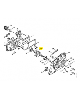 Vilebrequin ms 341/361 stihl ref. 1135-030-0400