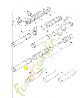 Tube soufflage 4282-701-5402. Pièce de rechange Sithl / Vicking