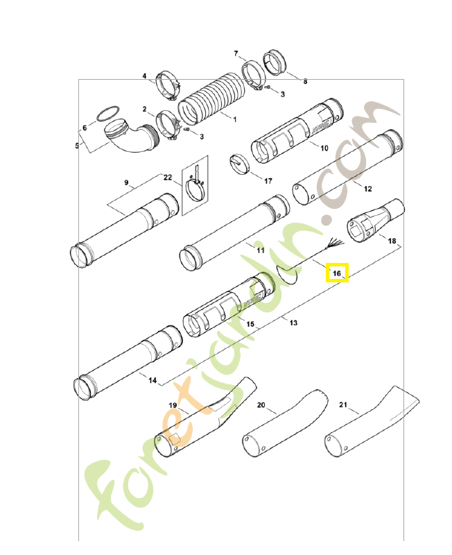 Fil de masse 4282-740-7104. Pièce de rechange Sithl / Vicking