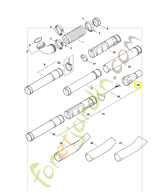 Buse droite ronde br 550 4282-708-6360. Pièce de rechange Sithl / Vicking Buse droite ronde br 550 4282-708-6360. Pièce de rechange Sithl / Vicking