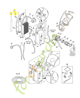 Couvercle de filtre 4282-140-1003. Pièce détachée Stihl / Vicking