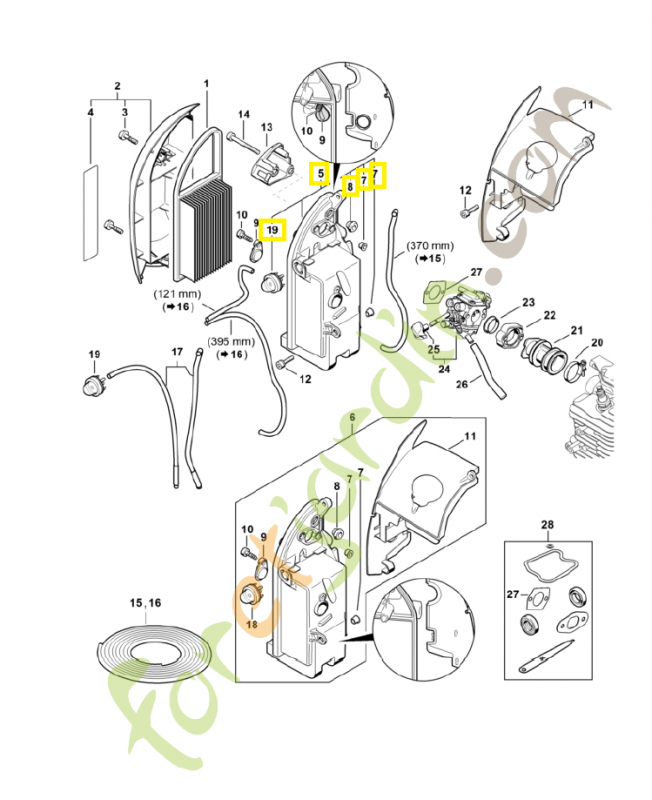 Boitier filtre a air 4282-140-2850. Pièce de rechange Sithl / Vicking