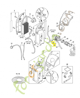 Carburateur 4282-120-0612. Pièce détachée Stihl / Vicking