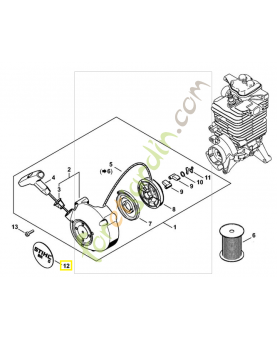 Plaque matricule br 500 4282-967-1500. Pièce de rechange Sithl / Vicking