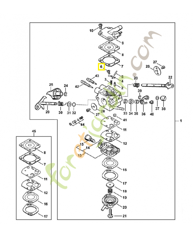 Vis d'assemblage a embase 1120-122-6601. Pièce de rechange Sithl / Vicking