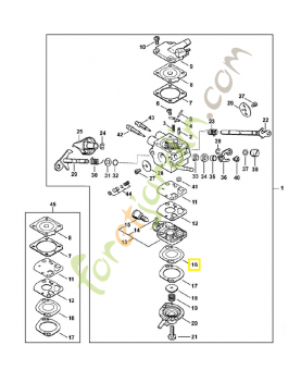 Membrane de pompe 4180-121-4801. Pièce de rechange Sithl / Vicking