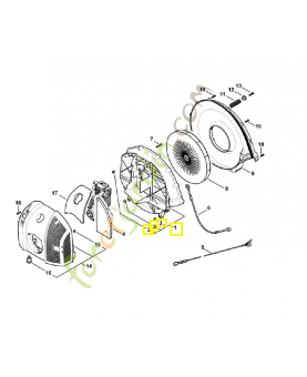 Carter turbine stihl ref. 4282-700-4102 Remplace référence 4282-700-4100