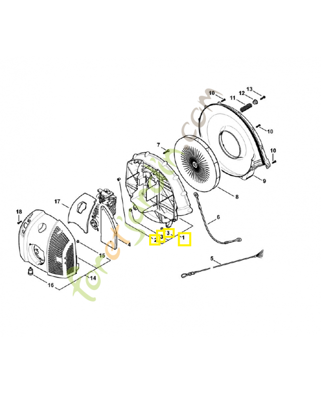 Carter turbine br 500/550 4282-700-4102. Pièce de rechange Sithl / Vicking