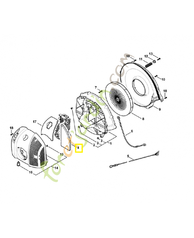 Élément insonorisant 4282-706-3240. Pièce de rechange Sithl / Vicking