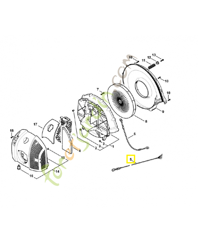 Fil conducteur 4282-740-7100. Pièce de rechange Sithl / Vicking