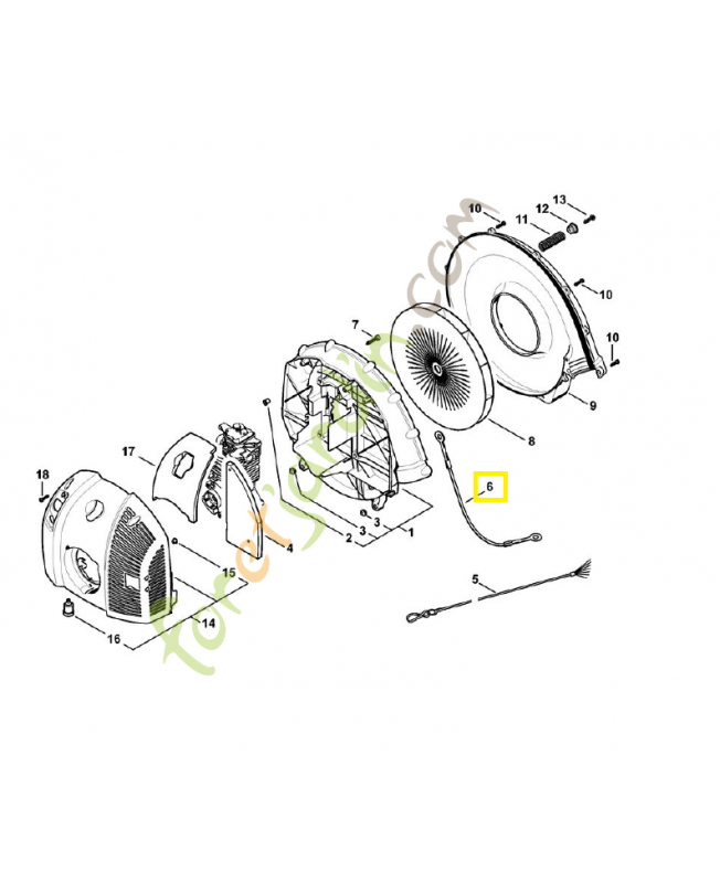 Fil de masse 4282-740-7101. Pièce de rechange Sithl / Vicking