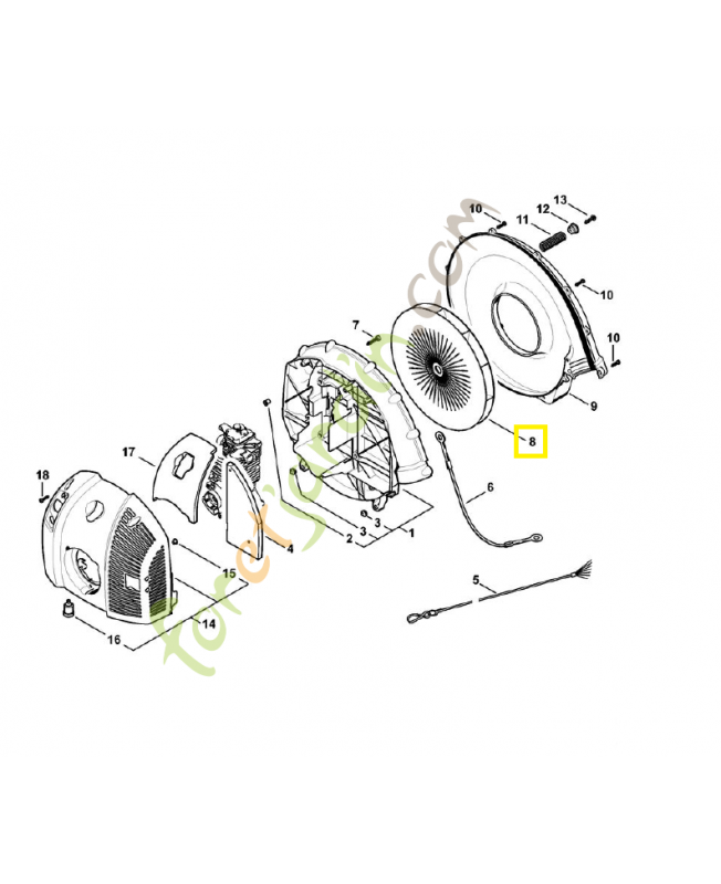 Turbine br 500/550 4282-700-3400. Pièce de rechange Sithl / Vicking