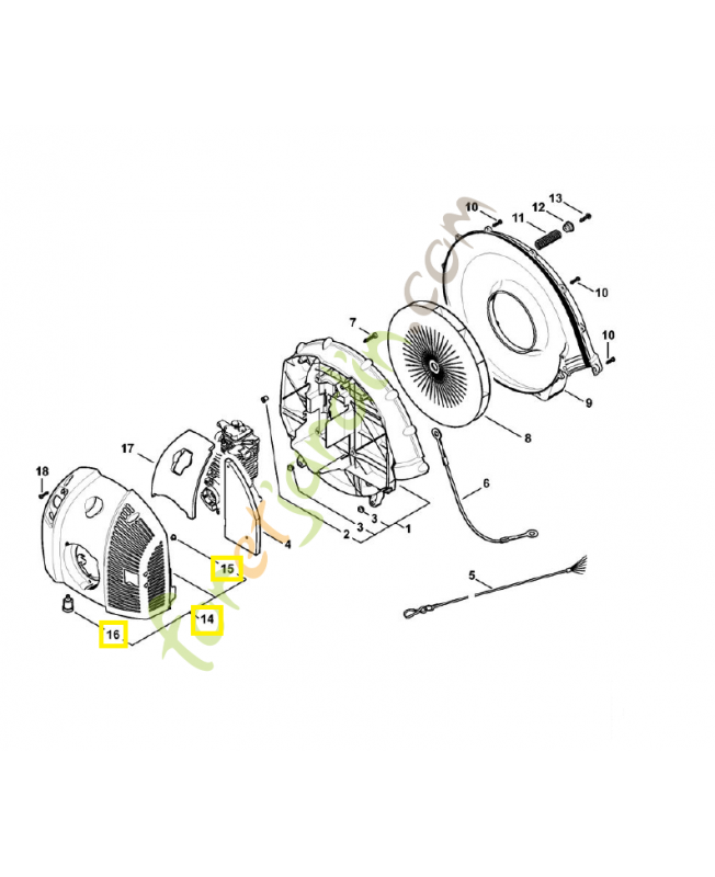 Capot 4282-700-2102. Pièce de rechange Sithl / Vicking