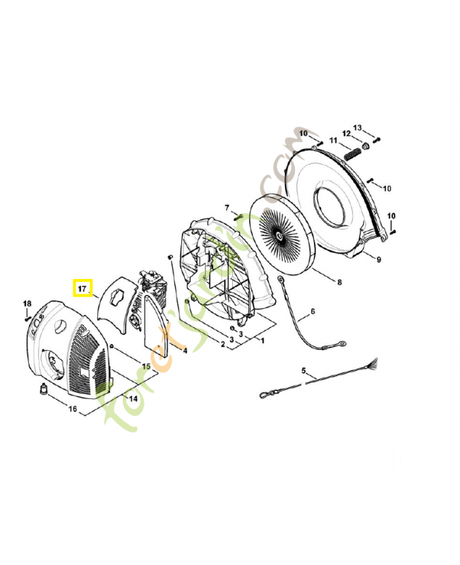 Élément insonorisant 4282-706-3230. Pièce de rechange Sithl / Vicking