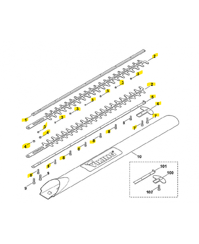 Barre de coupe 700 Stihl ref. 6460-007-1011