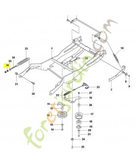 Ecrou 731232001 husqvarna Remplace référence 731232051 ; 593500901 ; 515756010 ; 519004021 ;541404145 ; 542139750