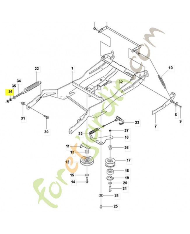 Ecrou 731232001 husqvarna Remplace référence 731232051 ; 593500901 ; 515756010 ; 519004021 ;541404145 ; 542139750