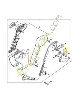 Manette des gaz 4241-180-1500. Pièce de rechange Sithl / Vicking