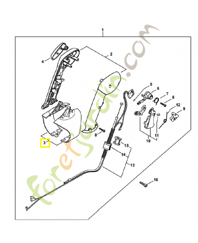 Support 4282-790-0701. Pièce détachée Stihl / Vicking