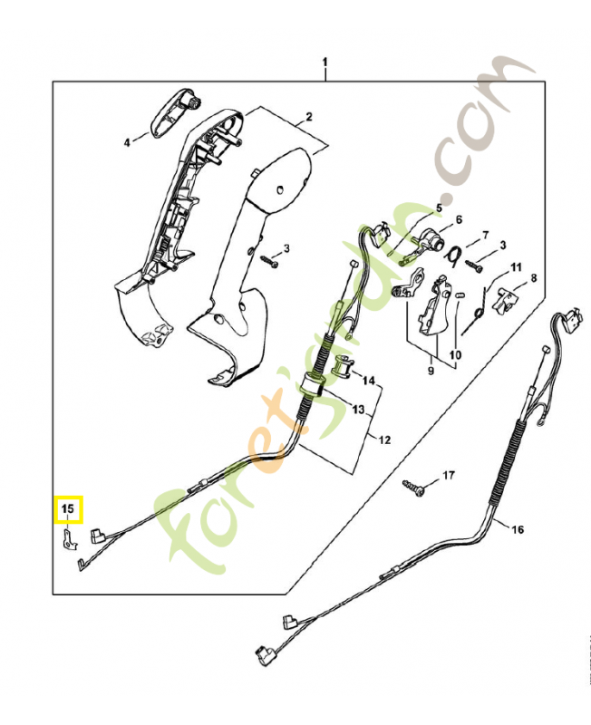 Languette enfichable 4282-431-2101. Pièce de rechange Sithl / Vicking