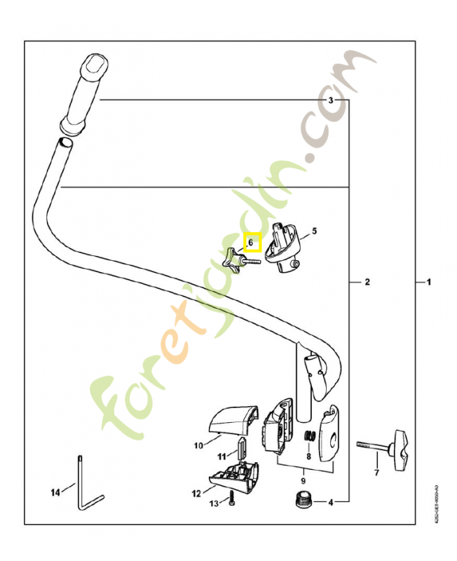 Vis à ailettes 4282-710-9300. Pièce détachée Stihl / Vicking