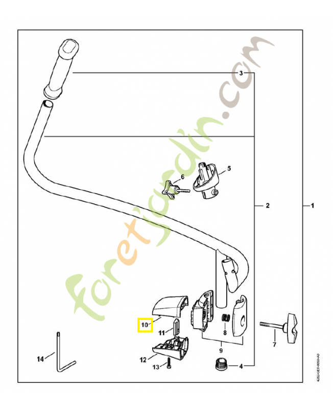 Elément de serrage 4282-791-0900. Pièce détachée Stihl / Vicking