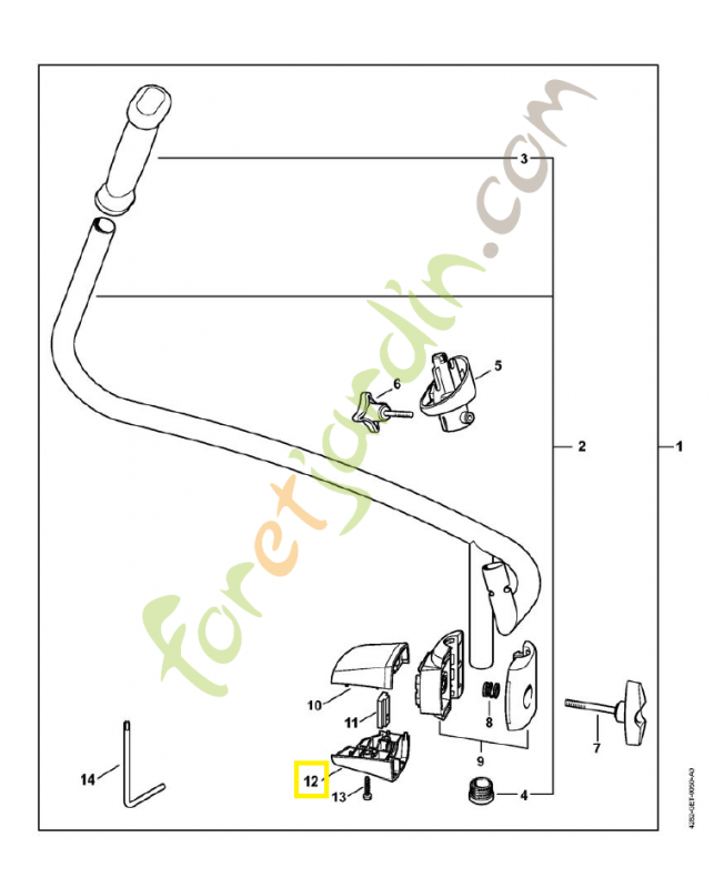 Elément de serrage 4282-791-0901. Pièce détachée Stihl / Vicking
