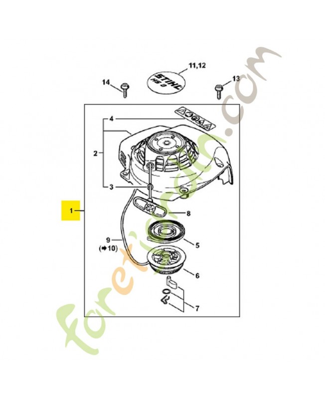 Carter ventilateur av lanceur