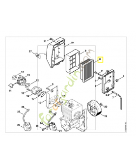 Filtre a air 4203-141-0301. Pièce de rechange Sithl / Vicking